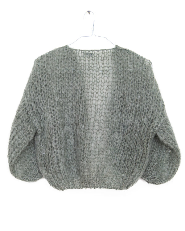 Mohair Bomber Cardigan in Mudd, from Maiami