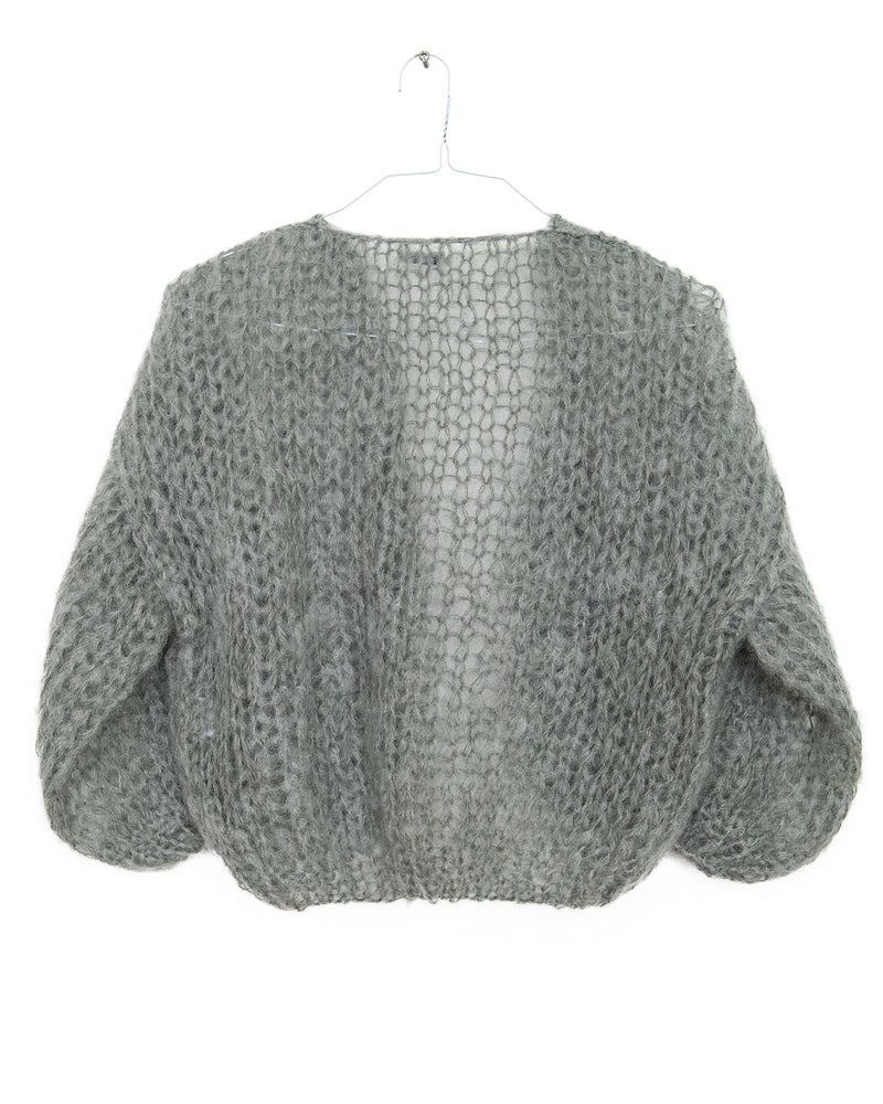 Mohair Bomber Cardigan in Mudd, from Maiami