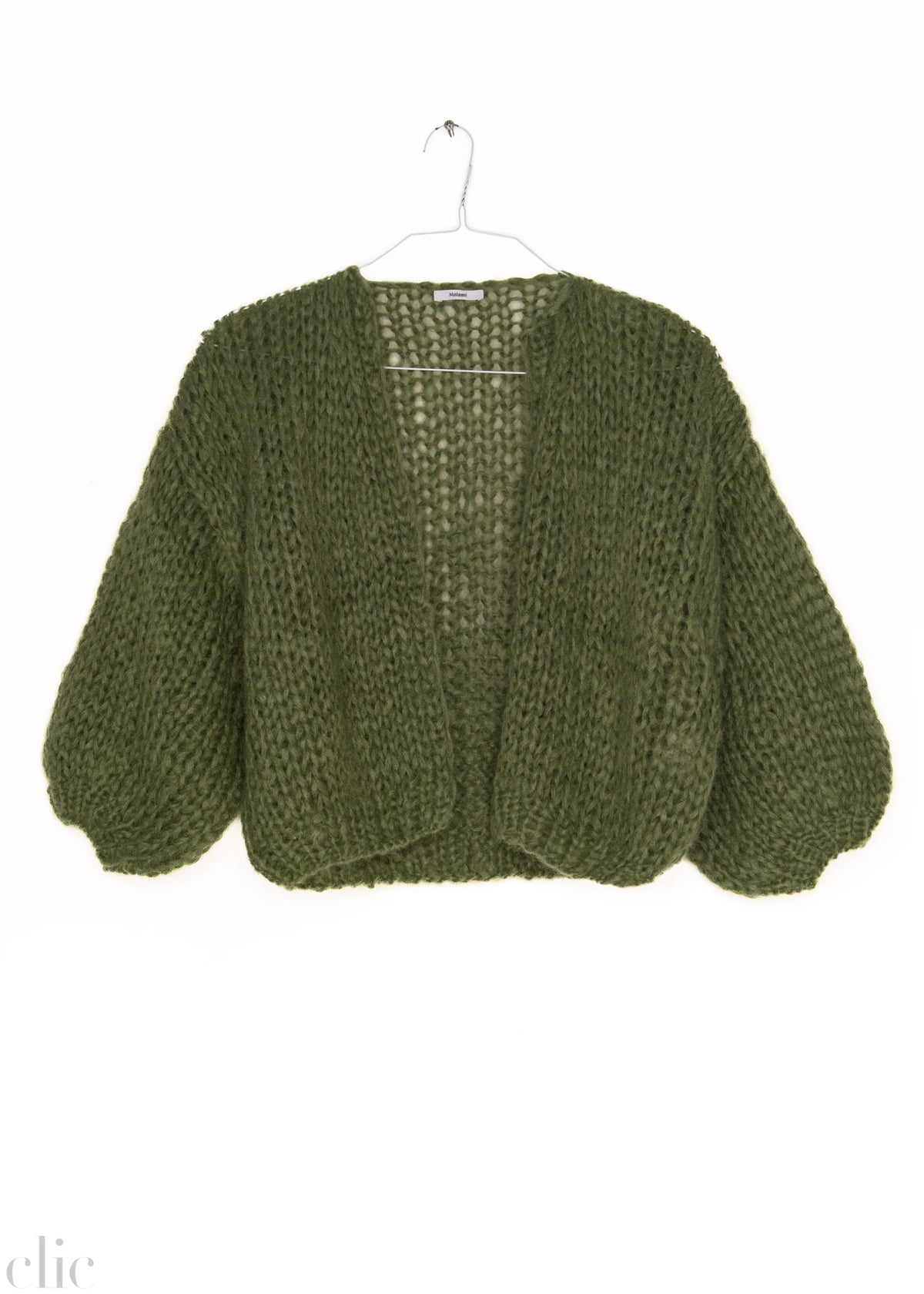 Mohair Bomber Cardigan in Olive, from Maiami