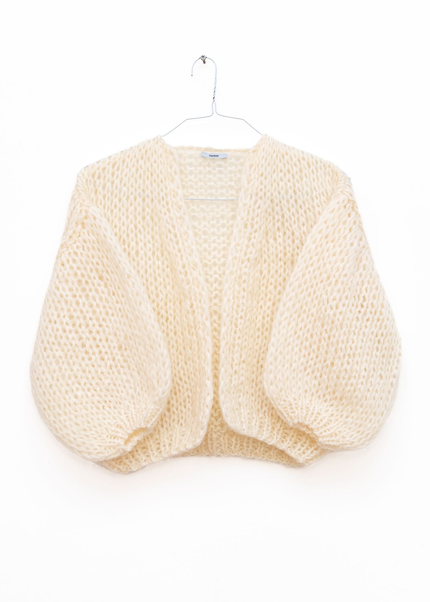 Mohair Bomber Cardigan in Creme, from Maiami
