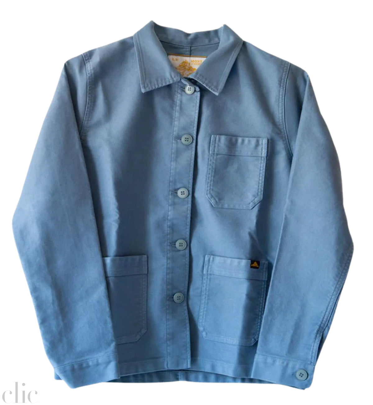 Moleskin Work Jacket in Sky, from Le Mont Saint Michel