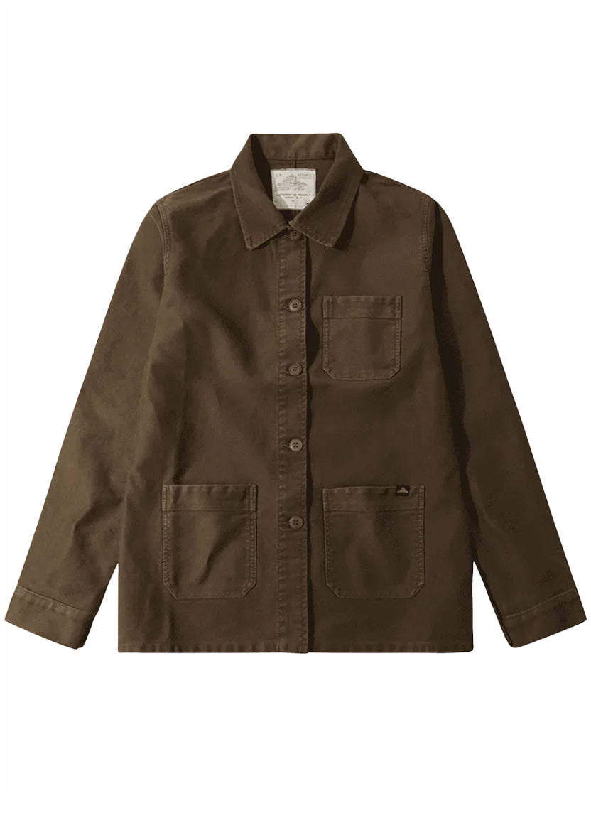 Moleskin Work Jacket in Brown, from Le Mont Saint Michel