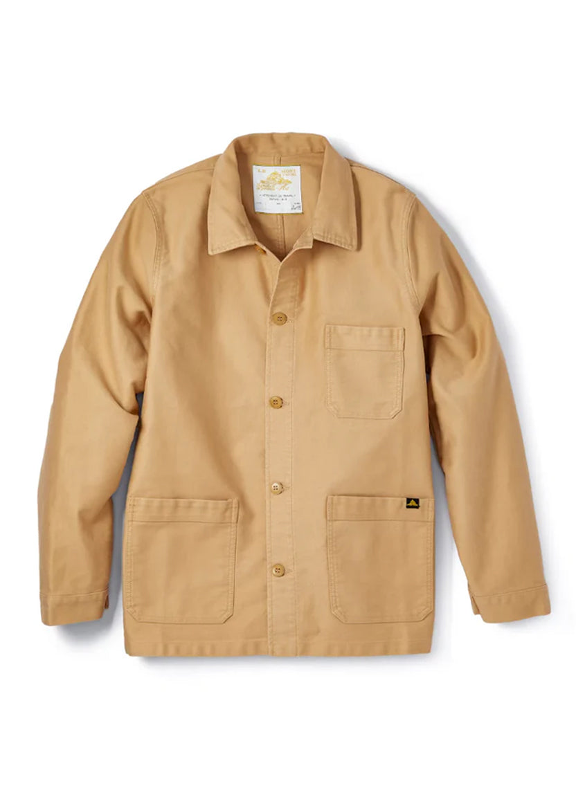Moleskin Work Jacket in Kraft, from Le Mont Saint Michel