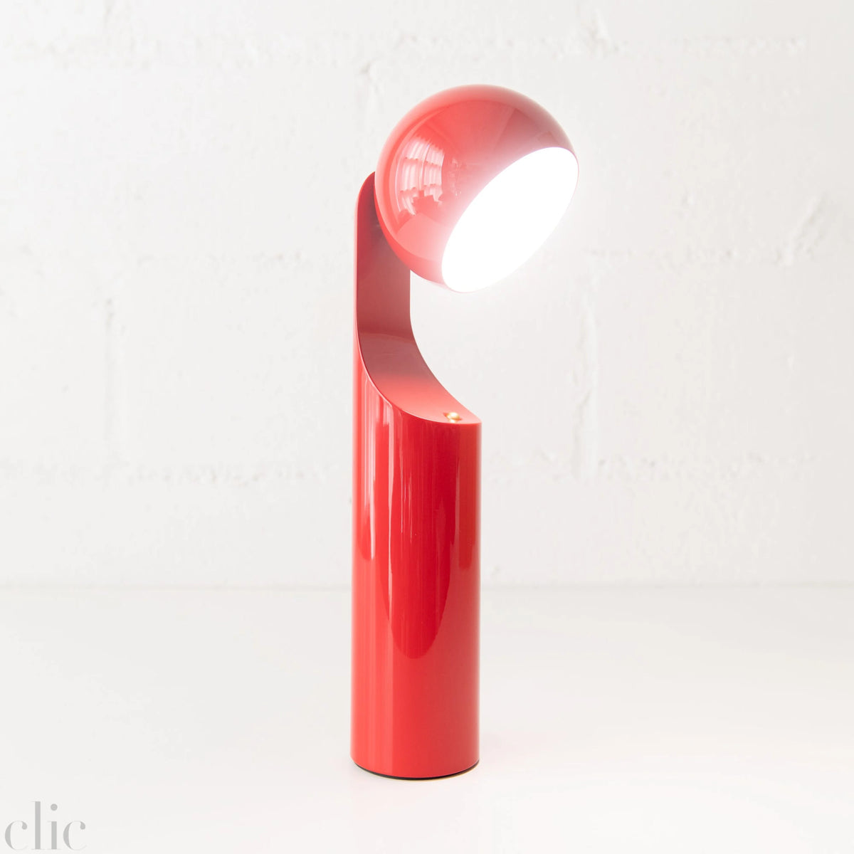 Portable Reading Lamp in Bright Red