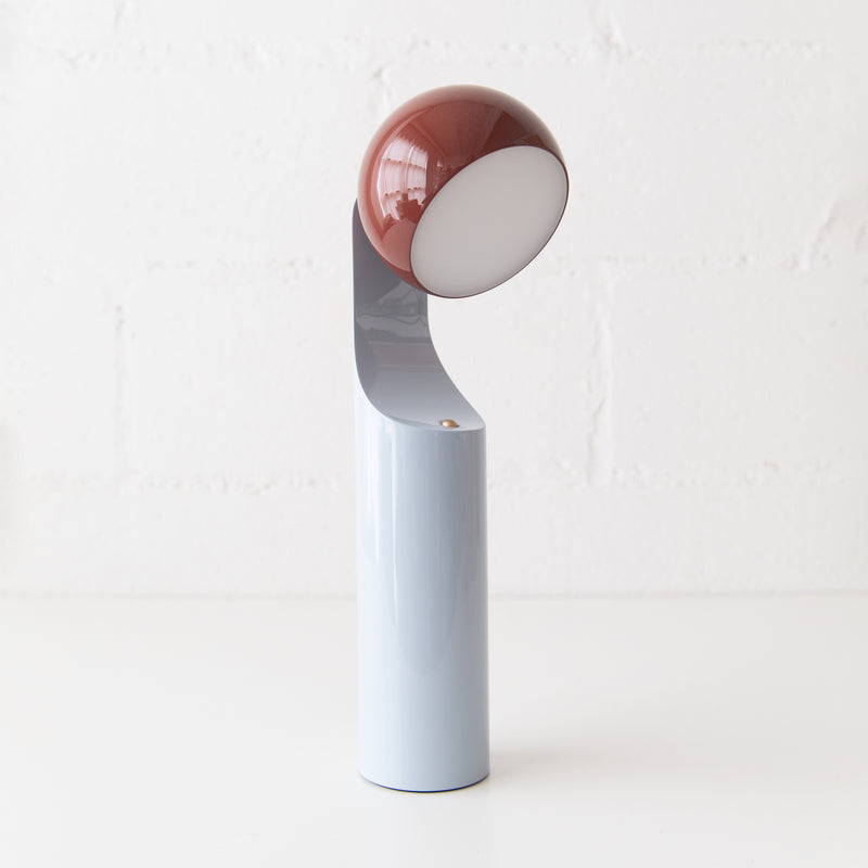 Mono Portable Reading Lamp in Rust & Sky, from Fine Lumens