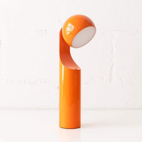 Mono Portable Reading Lamp in Tangerine, from Fine Lumens