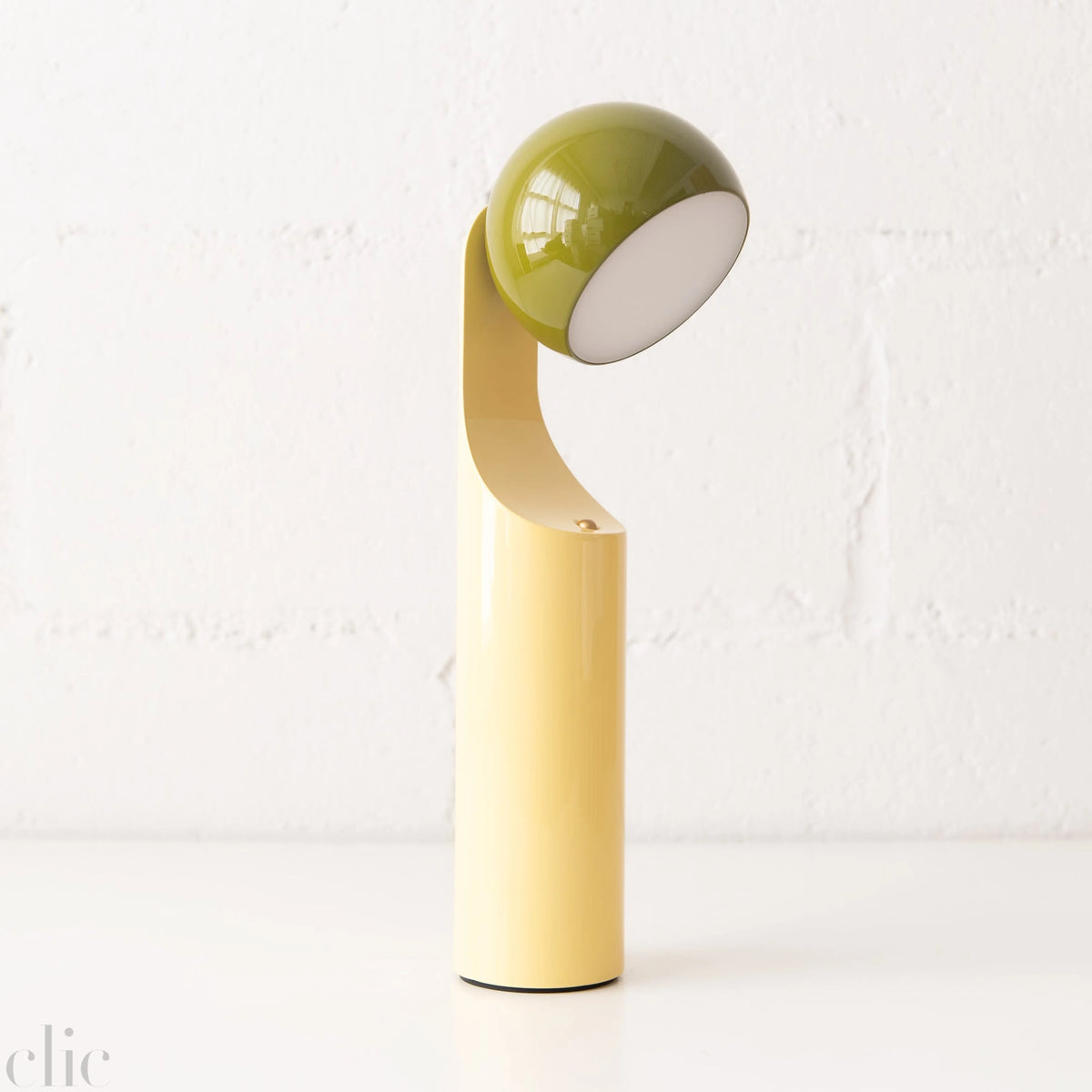 Portable Reading Lamp in Olive & Yellow