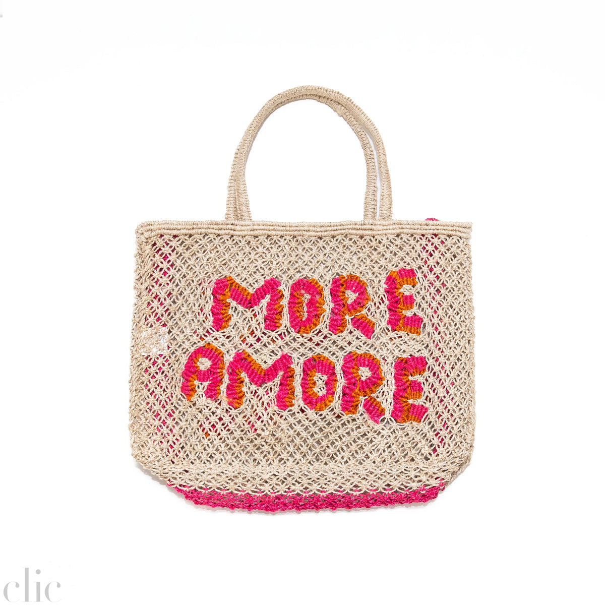 More Amore Bag in Natural & Hot Pink, from The Jacksons