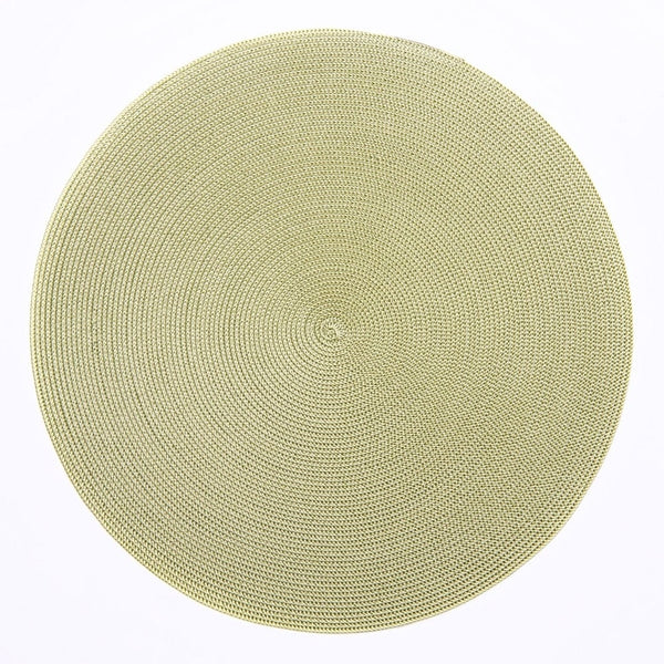 Round Placemat in Moss & Canary, from Deborah Rhodes