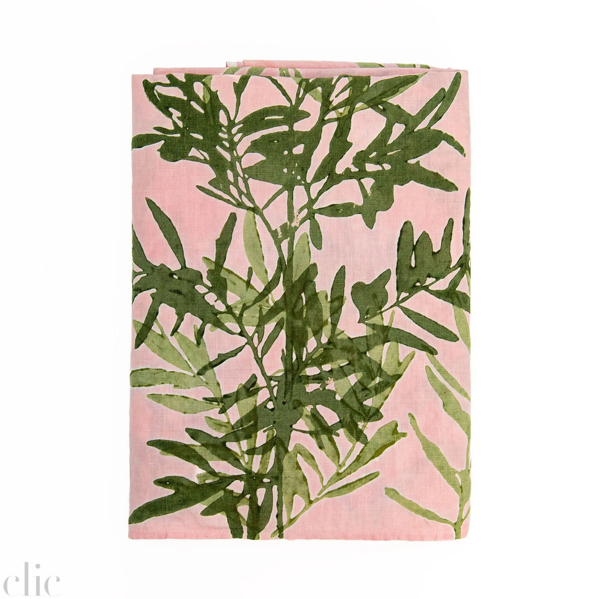 Leccino Verde Tablecloth in Rosa, from Bertozzi