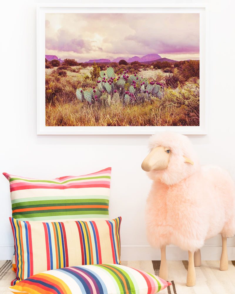 Stripe Cotton Square Pillow, from Garza Marfa