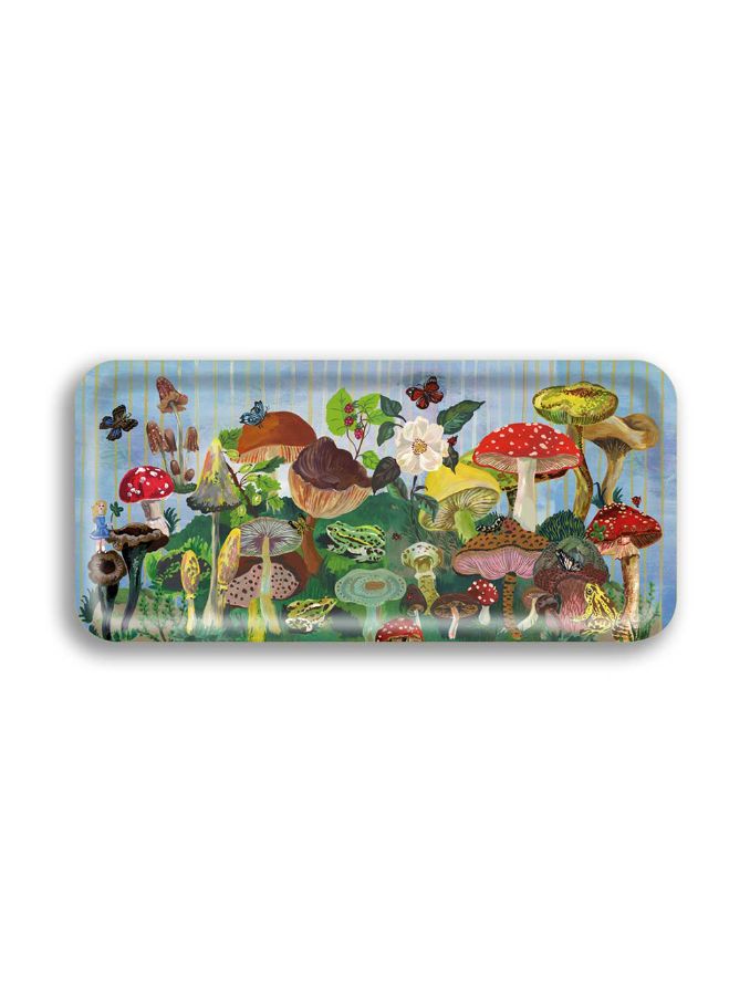 Mushroom Narrow Birchwood Tray, from Avenida Home