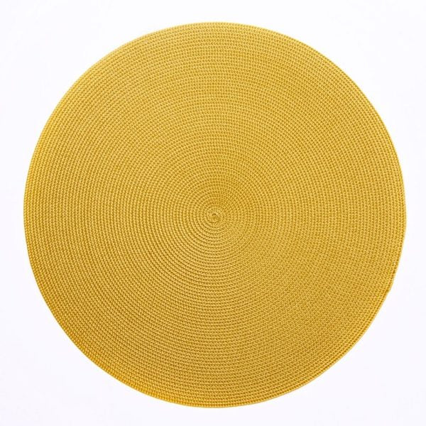 Round Placemat in Mustard, from Deborah Rhodes