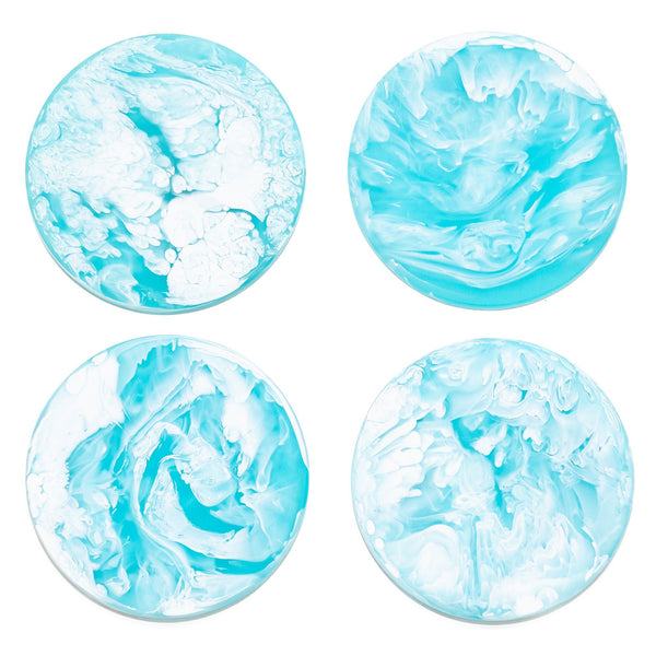 Set of 4 Coasters in Aqua, from Nashi Home