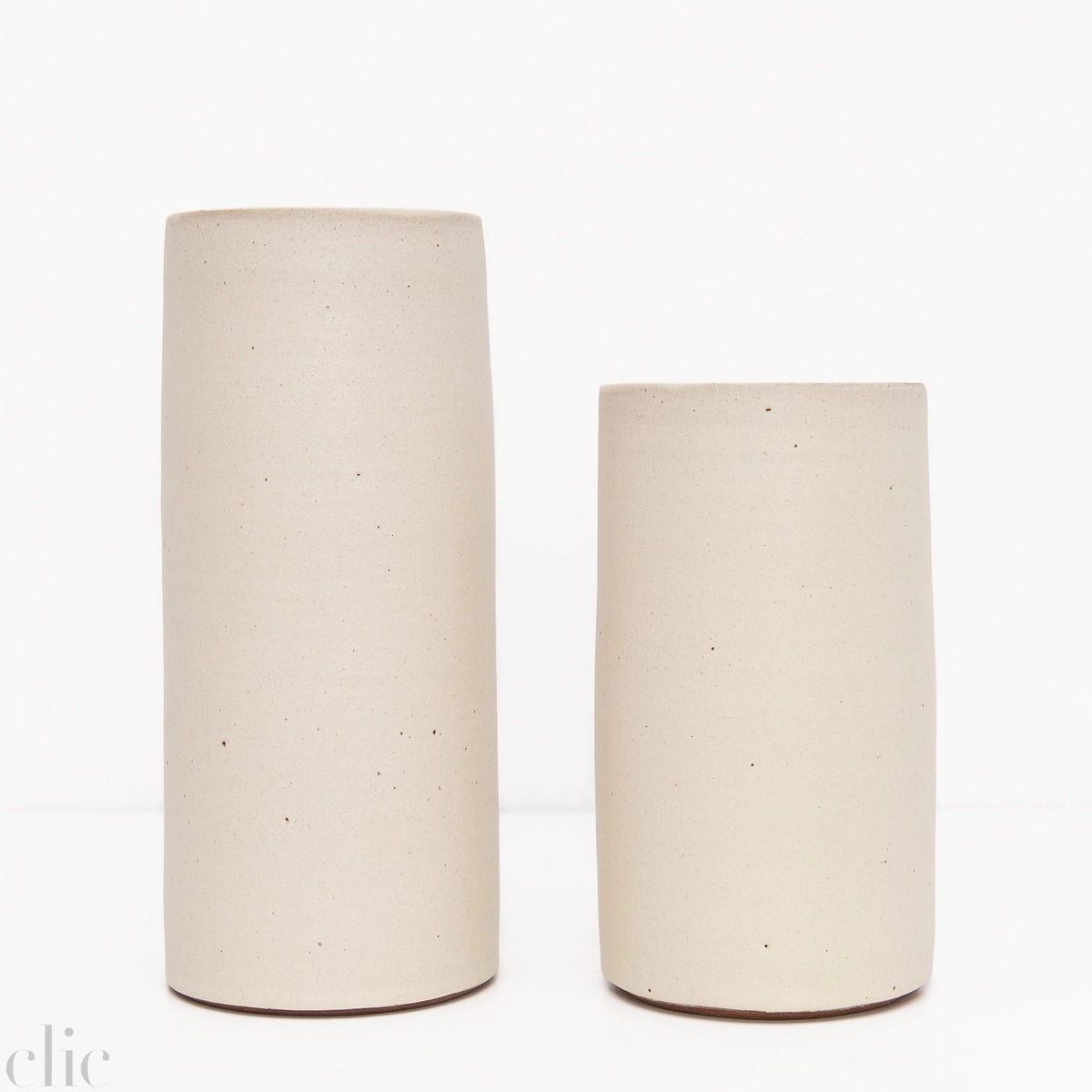 Large Tall Slim Cylinder in White