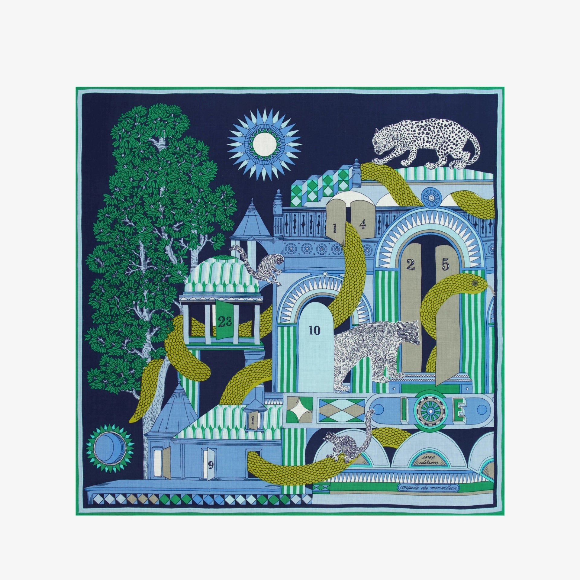 Carre 100 Nicolas in Green, from Inoui Editions