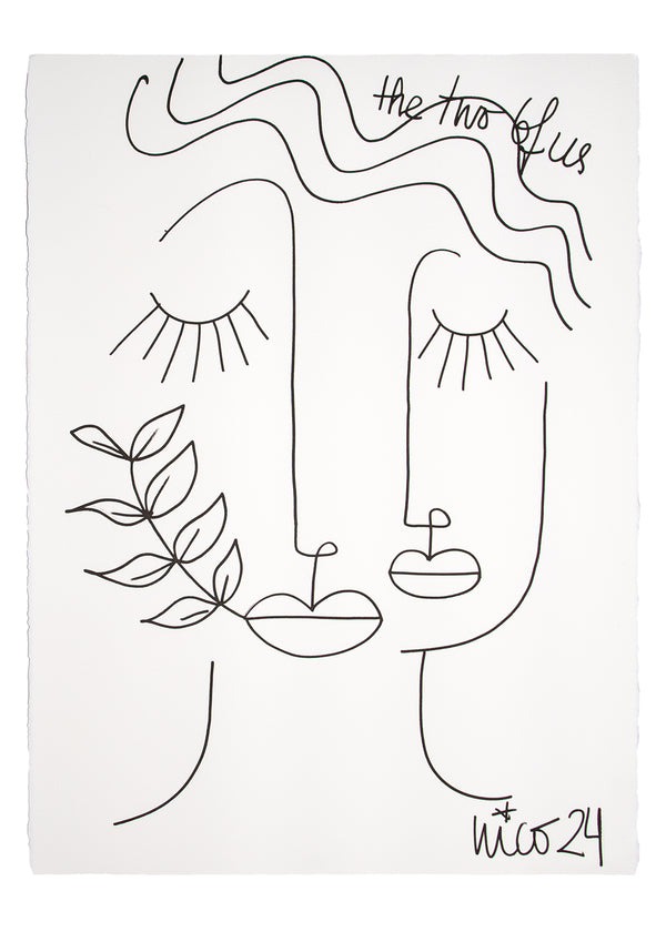 Large Visage 8 in Black & White, by Nicolette Schouten