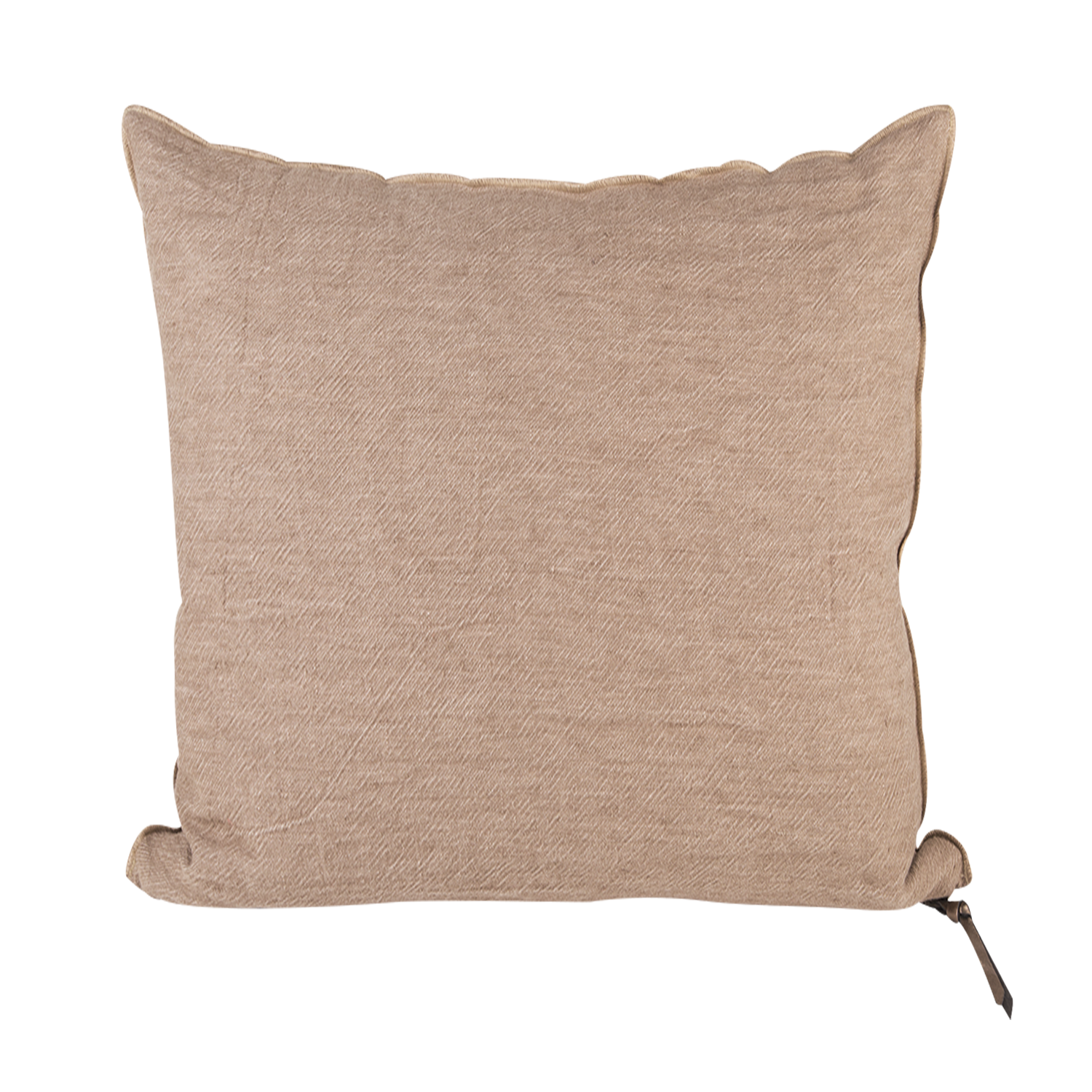 Crumpled Washed Linen Pillow 26"X26" in Nude, from Maison De Vacances