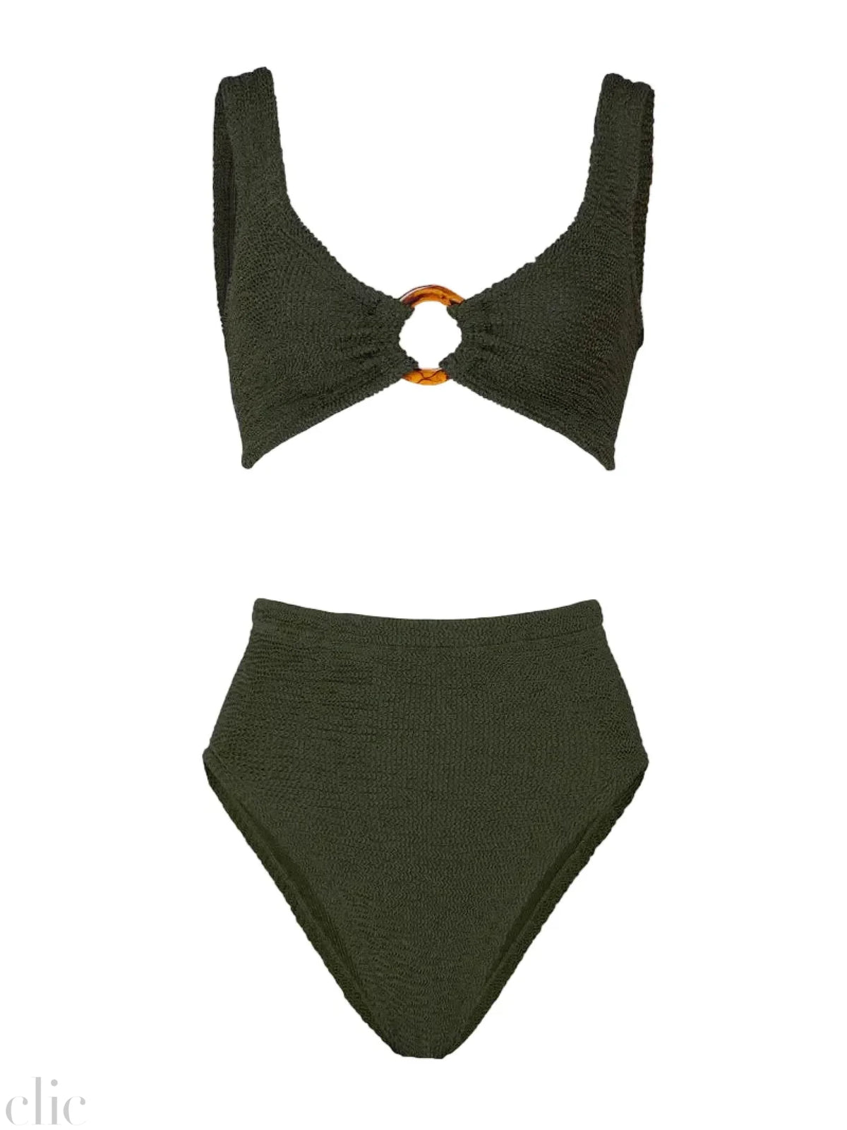Nadine Bikini in Metallic Khaki