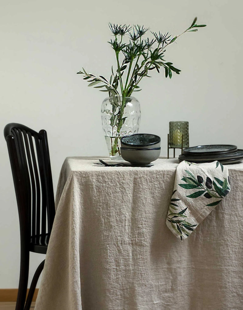 Linen Tablecloth in Natural Linen, from Linoroom