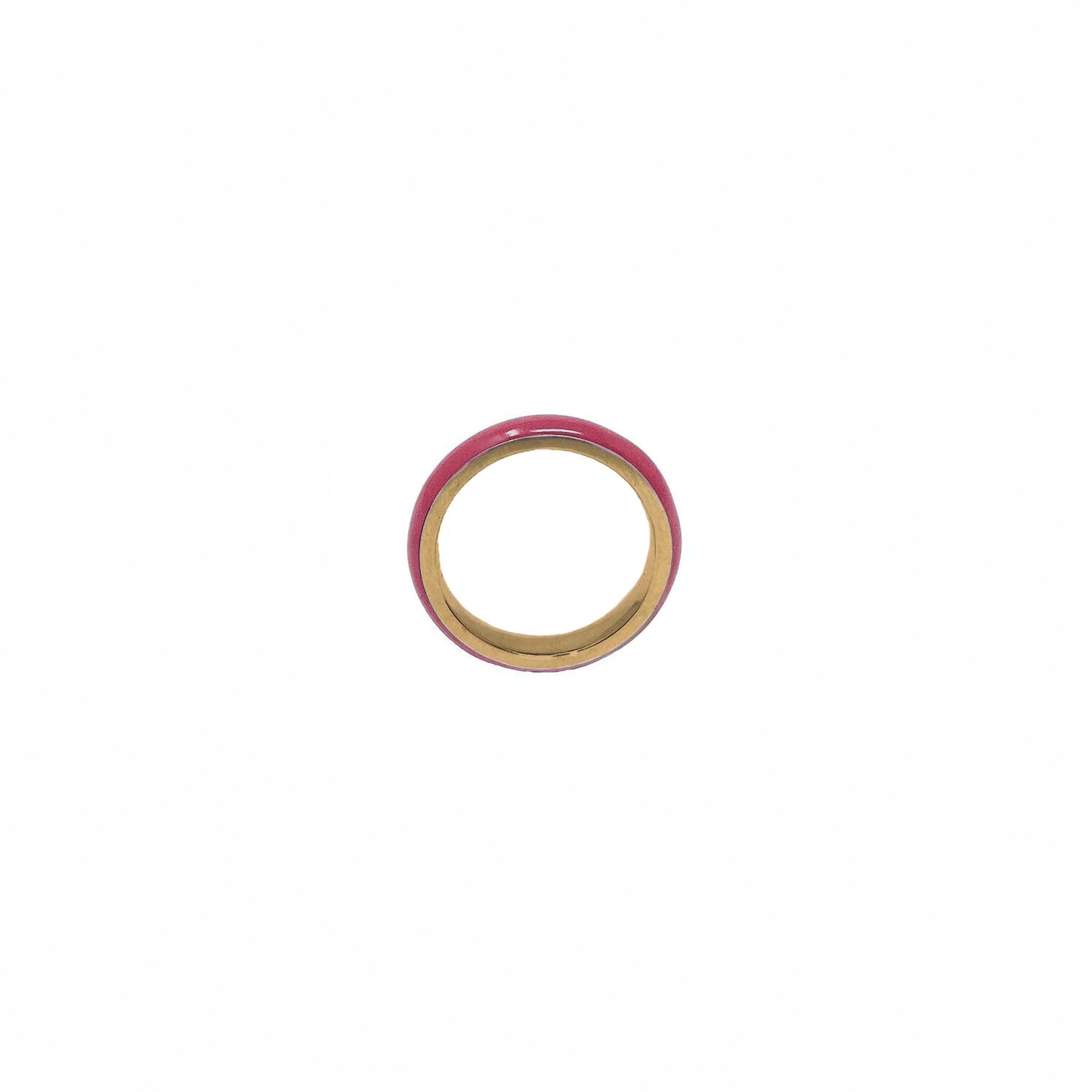 Enamel Thin Stacking Ring in 14K Gold, from Fry Powers
