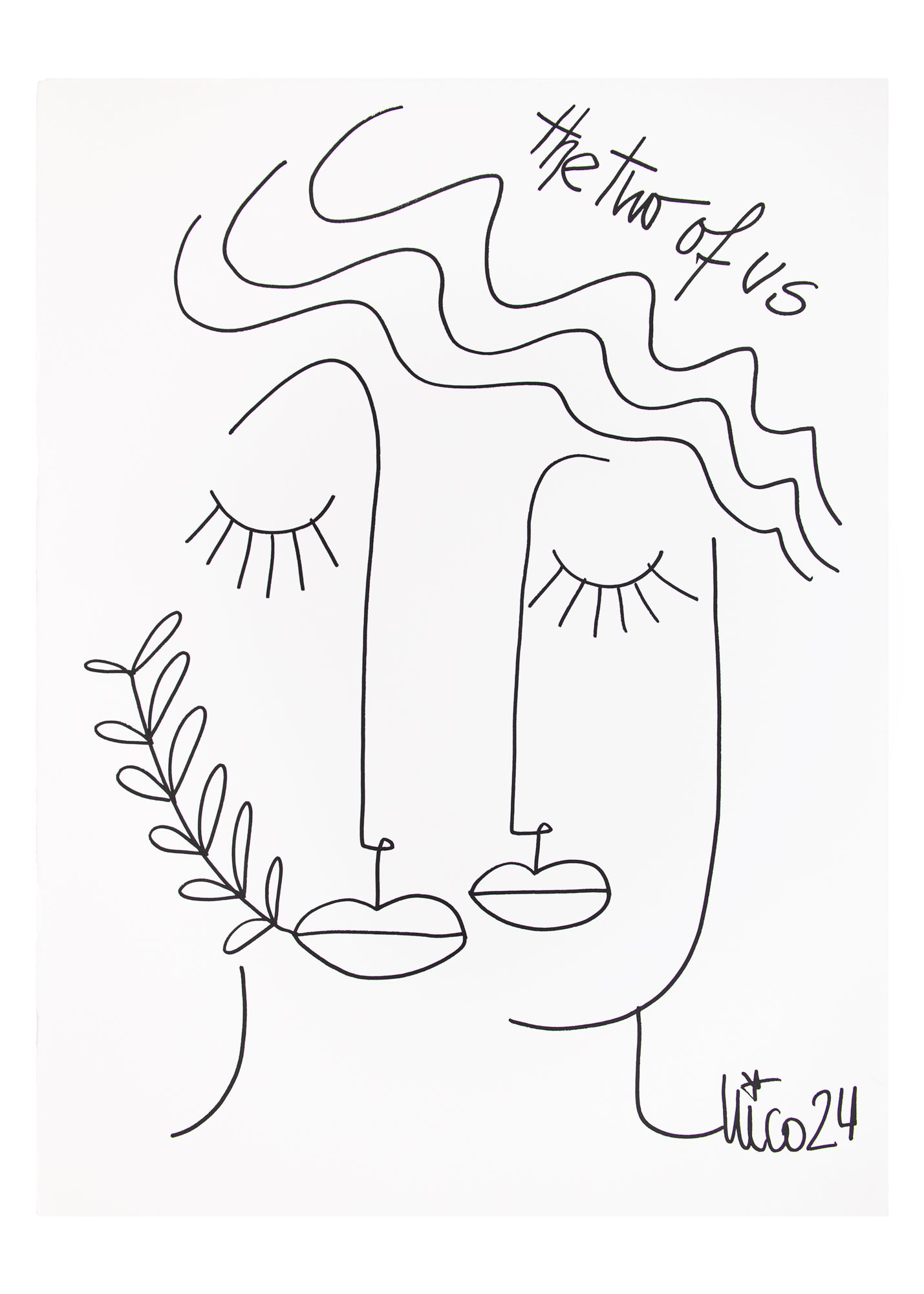Large Visage 8 in Black & White, by Nicolette Schouten