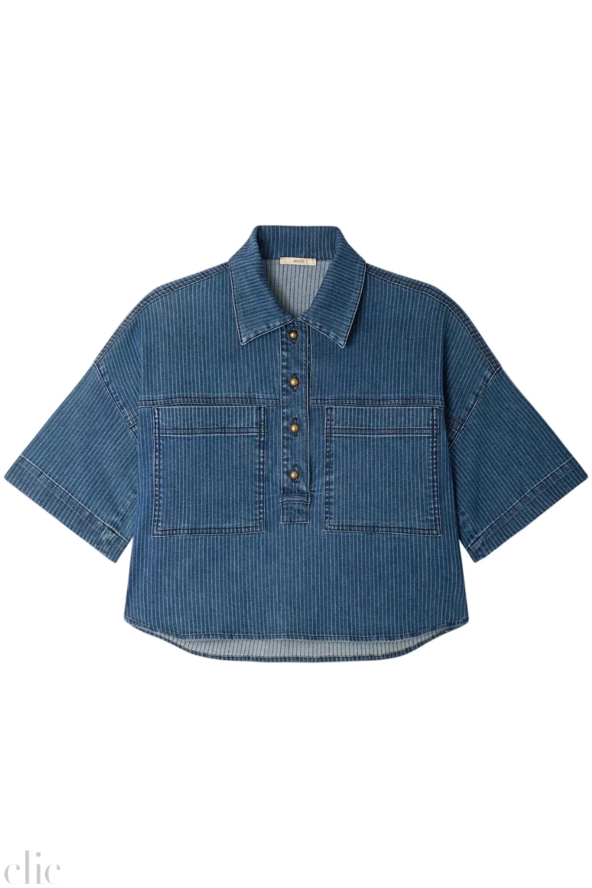 Newport Denim Shirt in Regate Blue, from Sessun