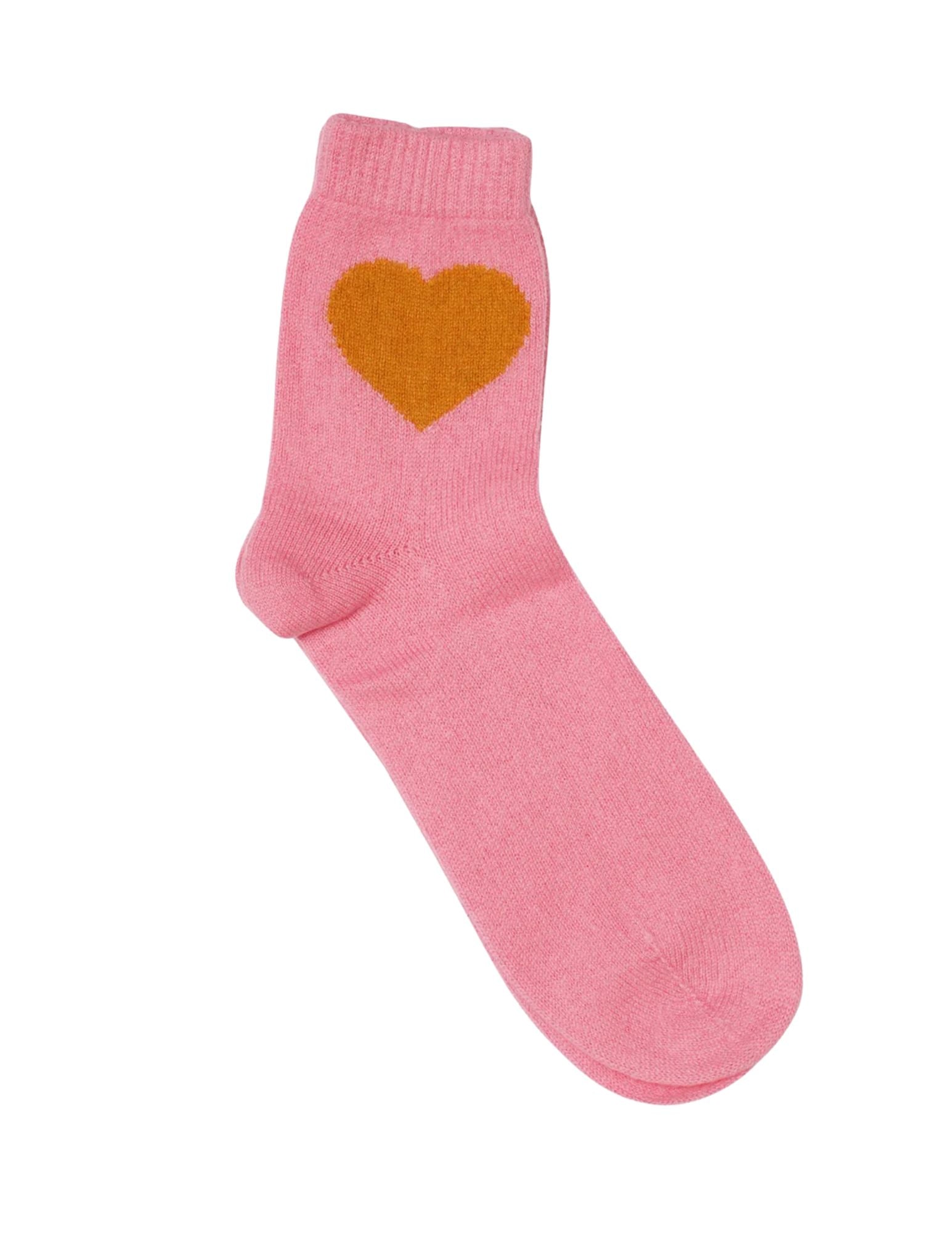 Heart Socks in Candy & Mustard, from Jumper 1234
