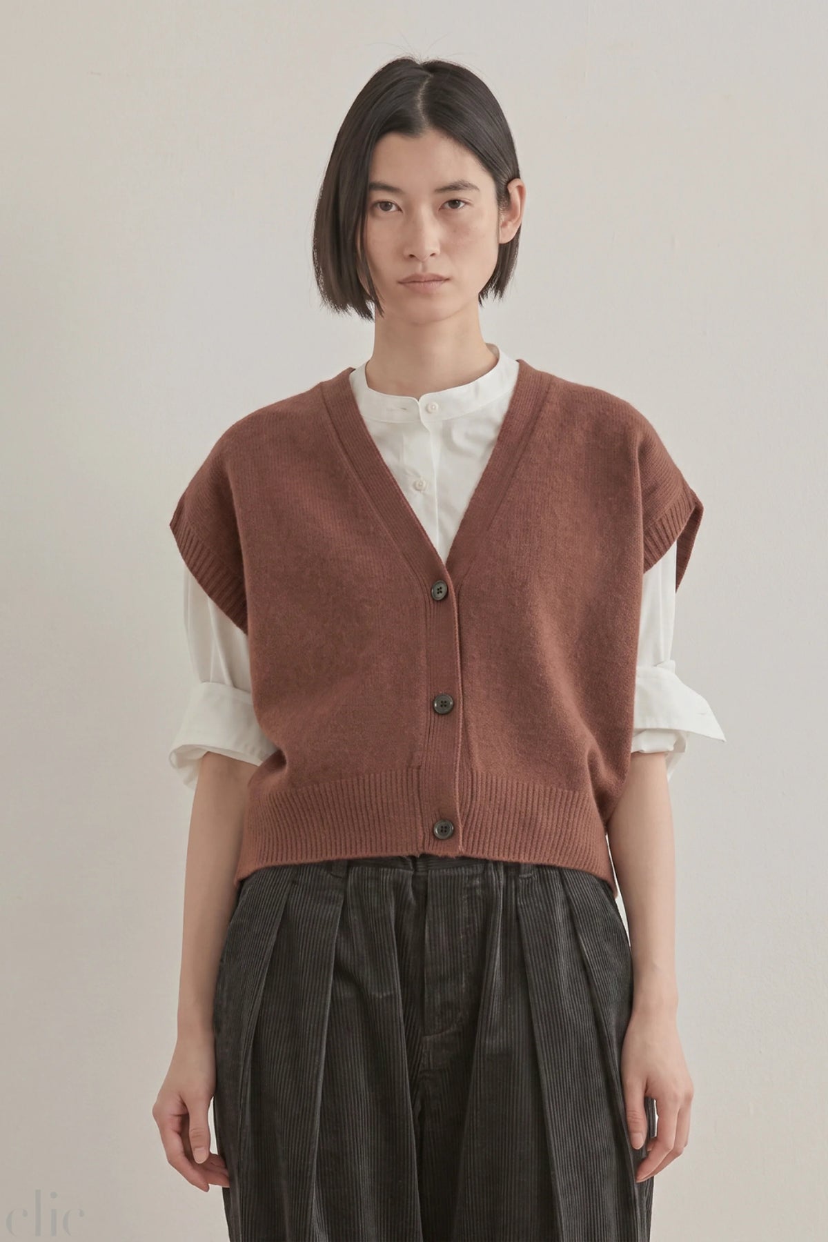 Zoe Knit Top in Brown, from Nicholson & Nicholson