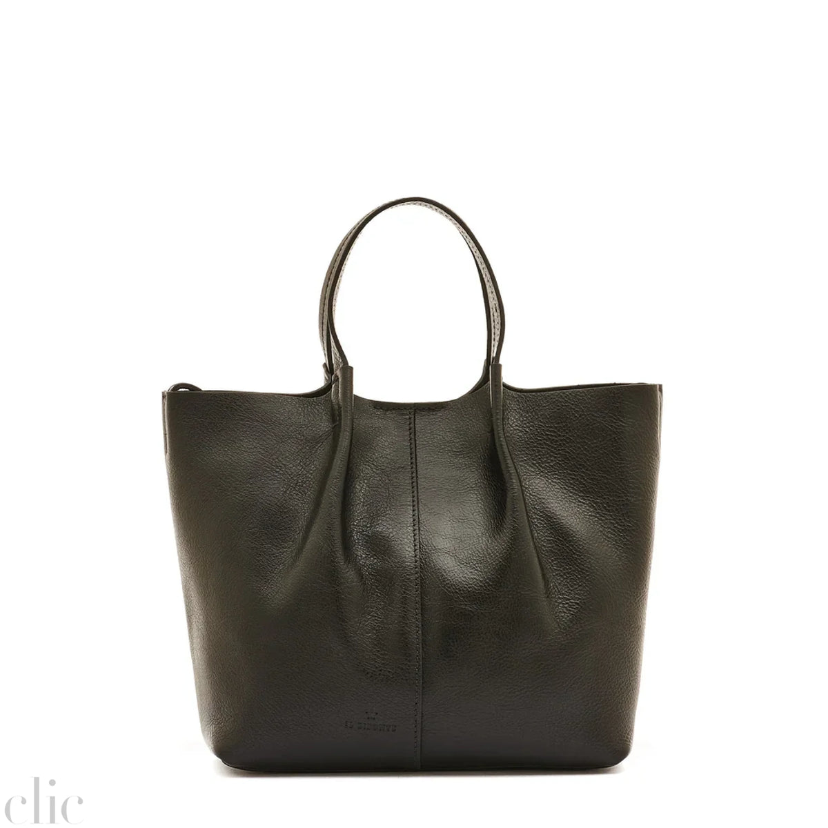 Nina Crossbody Bag in Black Leather, from IL Bisonte