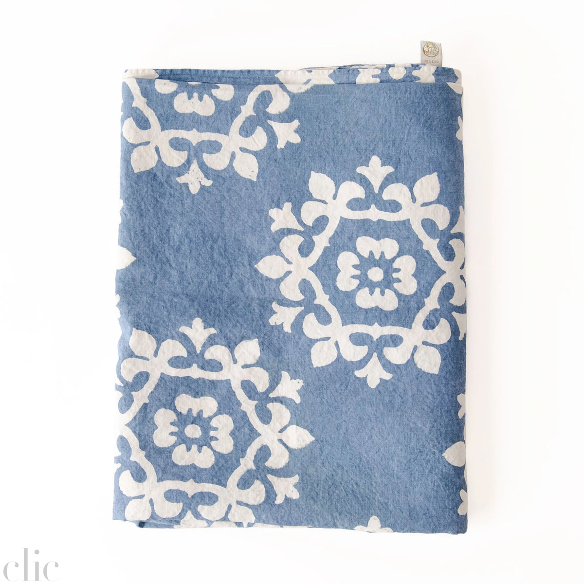 Agnese Tablecloth in Blue, from Bertozzi