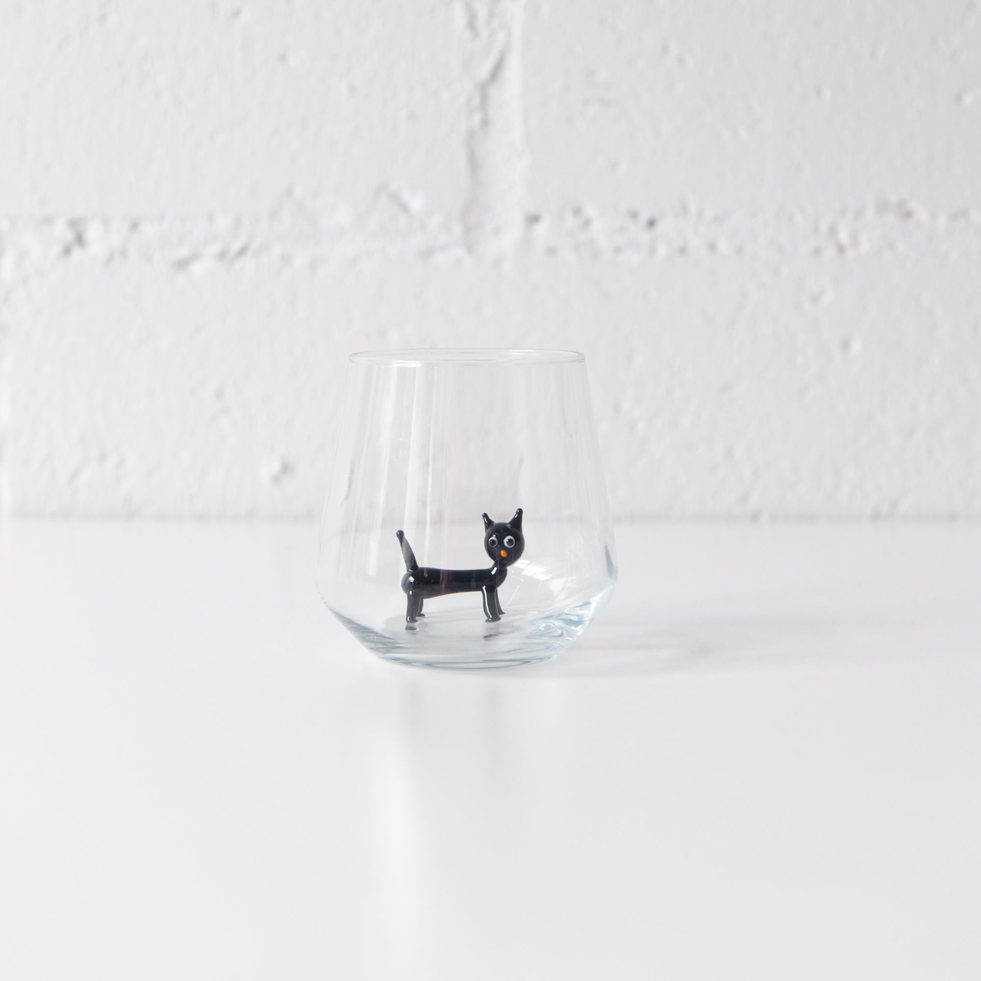 Black Cat Drinking Glass, from Minizoo