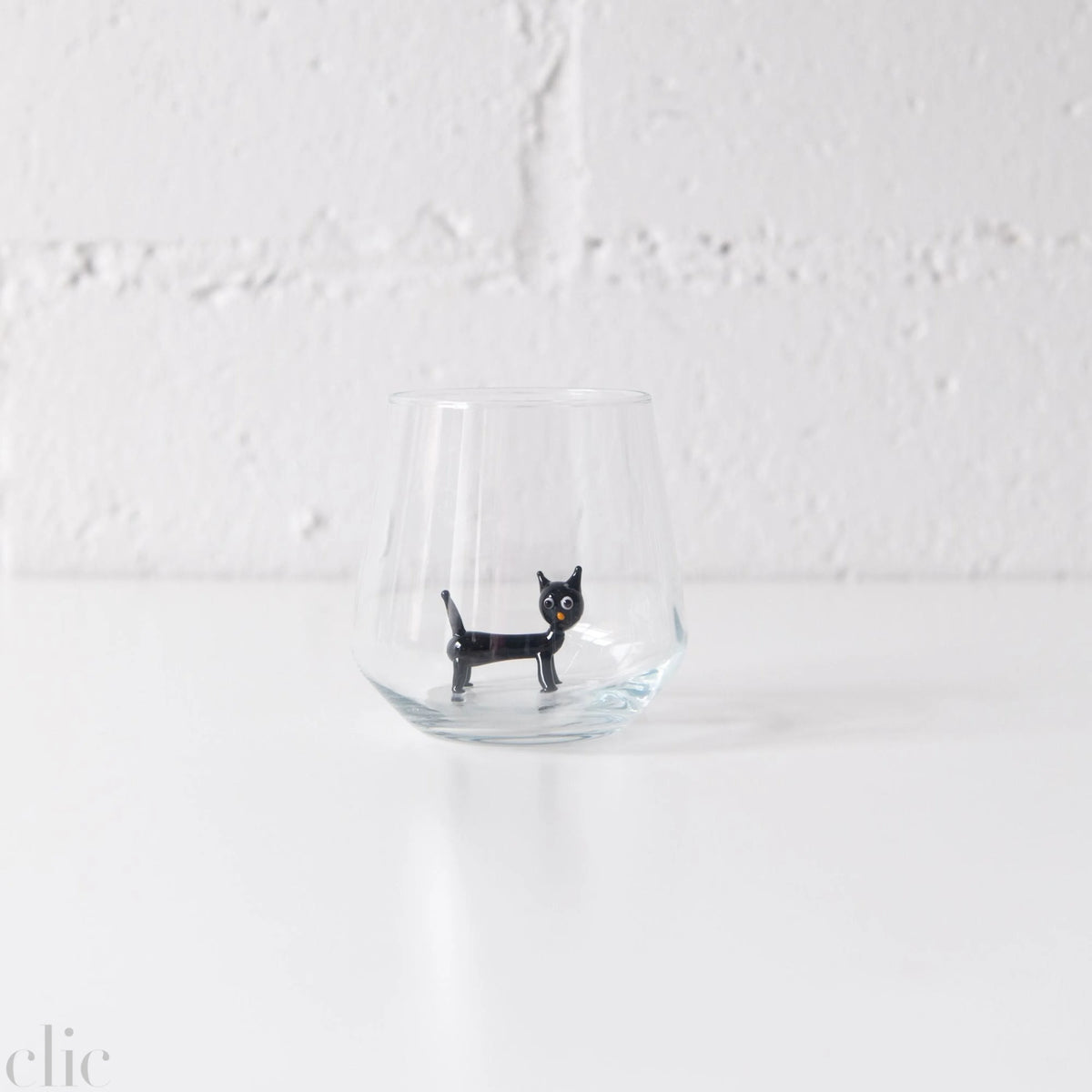 Black Cat Drinking Glass