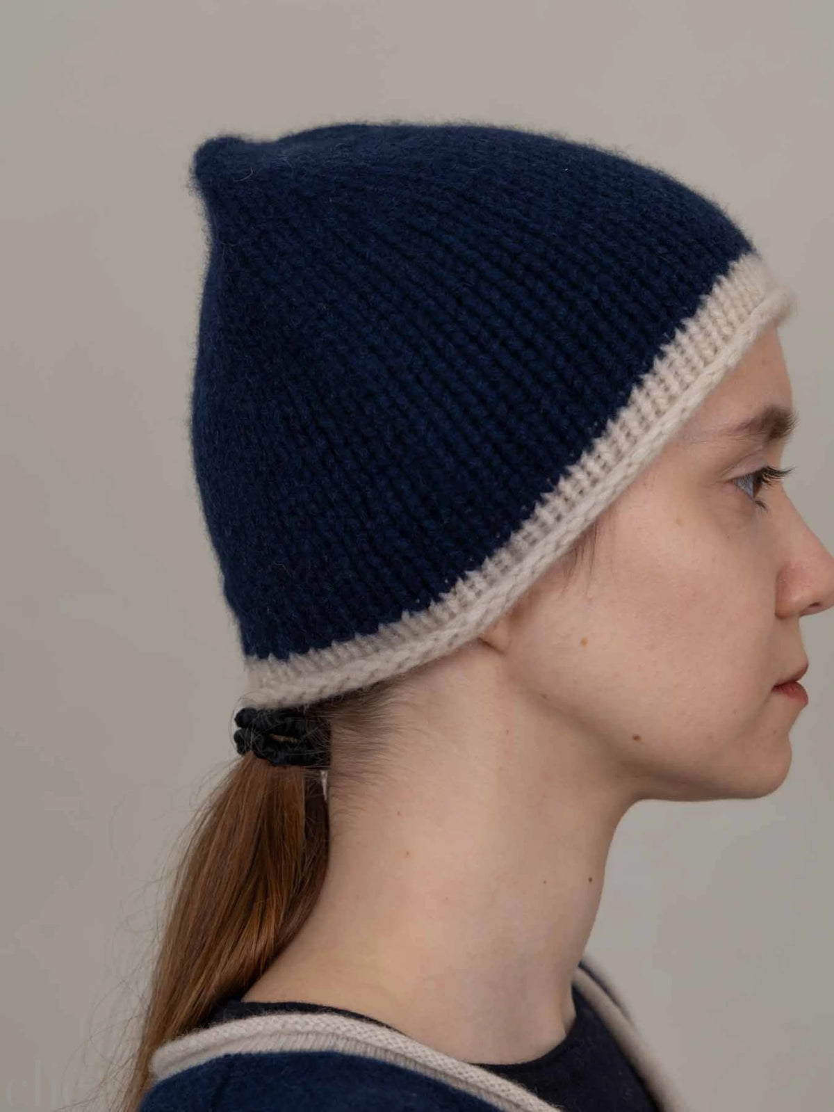 Cashmere Beanie in Navy, from Oats & Rice