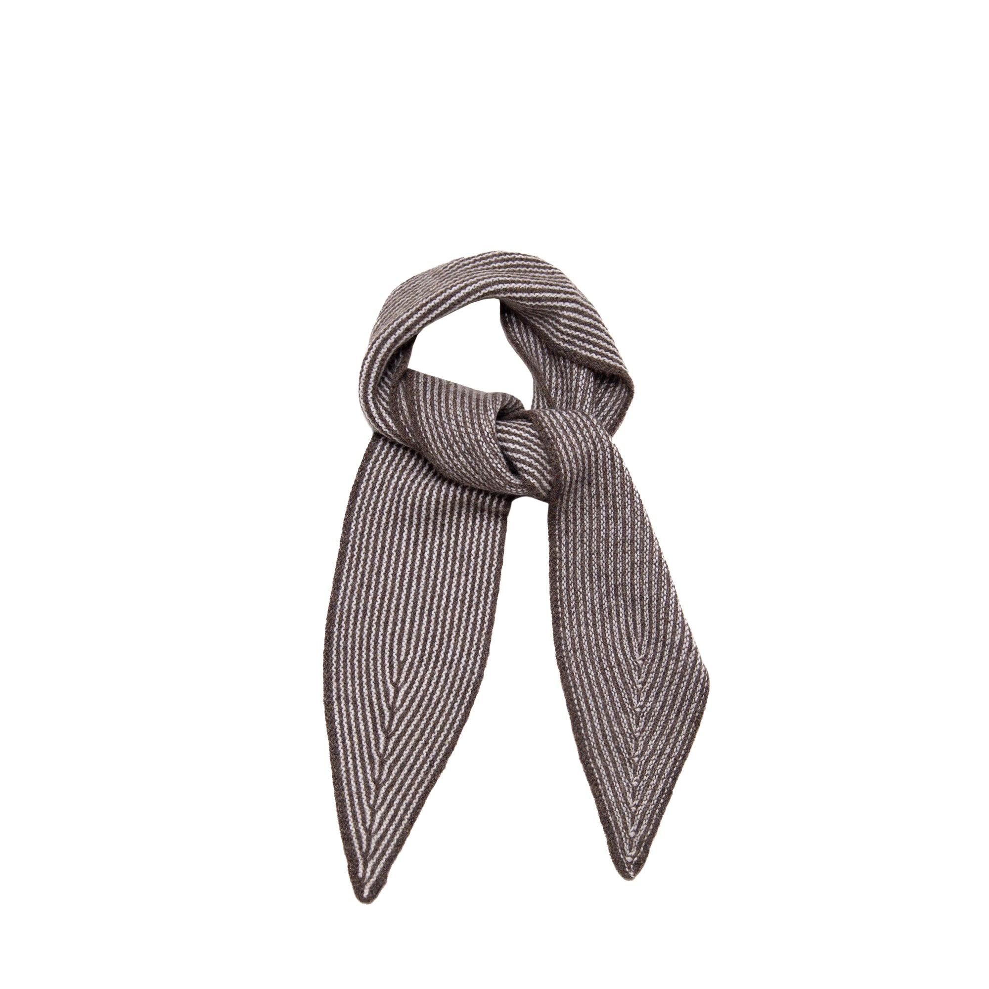 Sailor Cashmere Rib Neck Scarf in Brown, from Oats and Rice