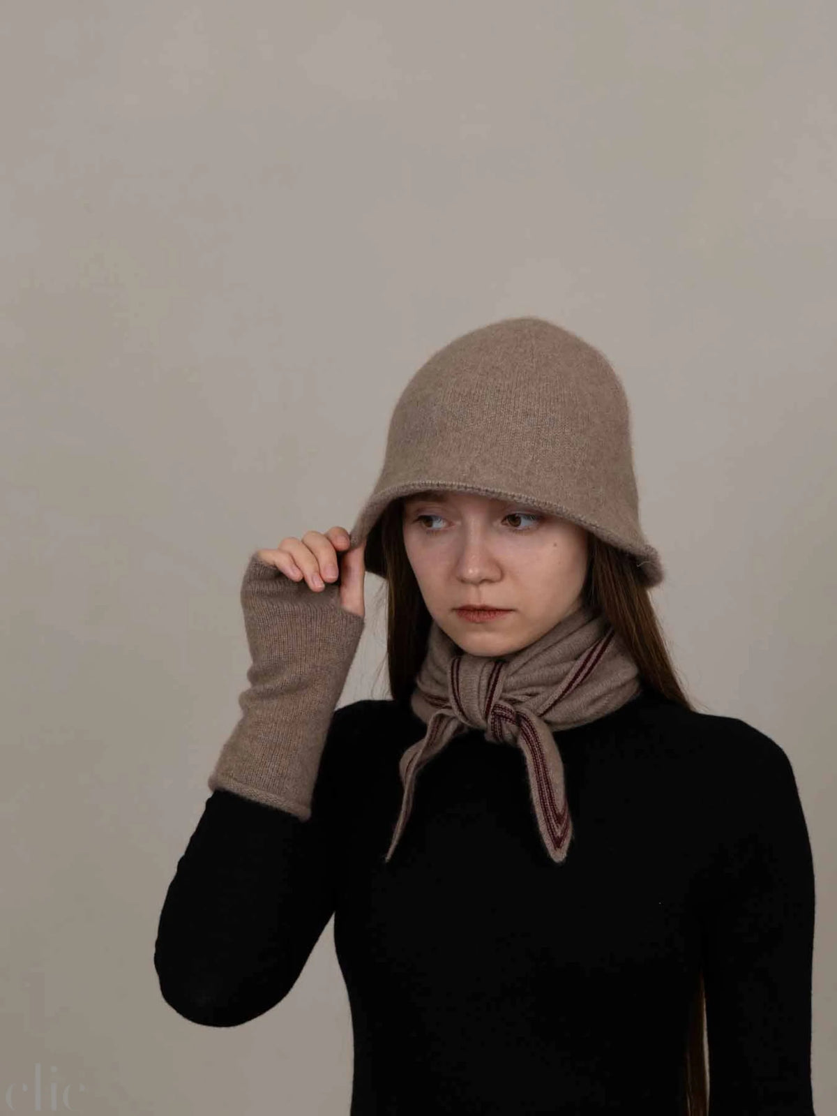 Bronte Cashmere Scarf in Mocha, from Oats & Rice
