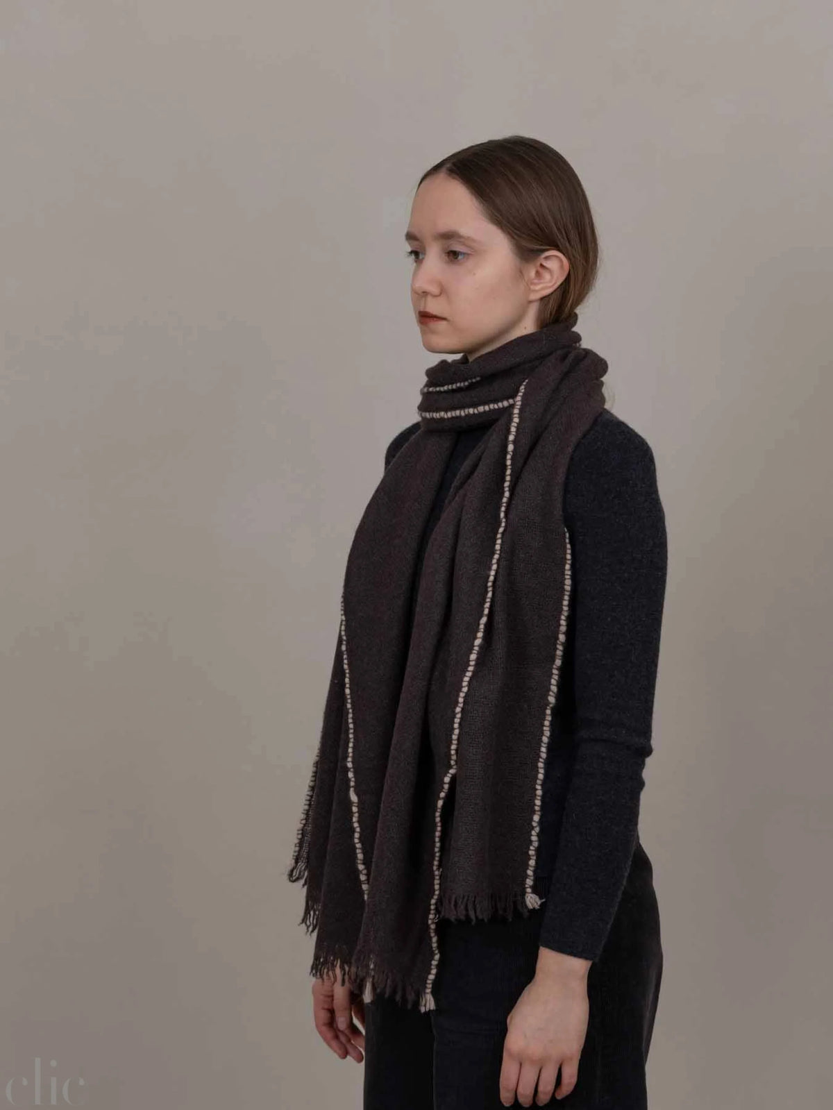 Long Cashmere Scarf in Cocoa, from Oats & Rice