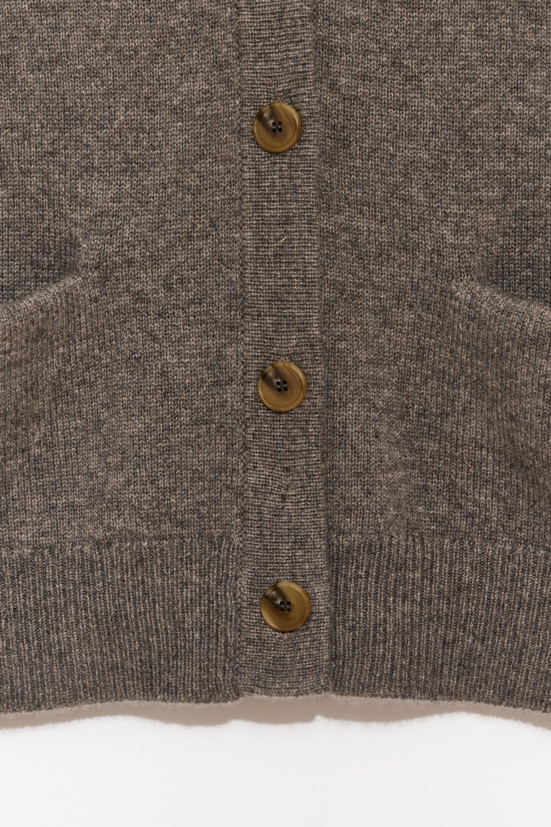 Ribbed Cardigan Cashmere in Otter, from Organic by John Patrick