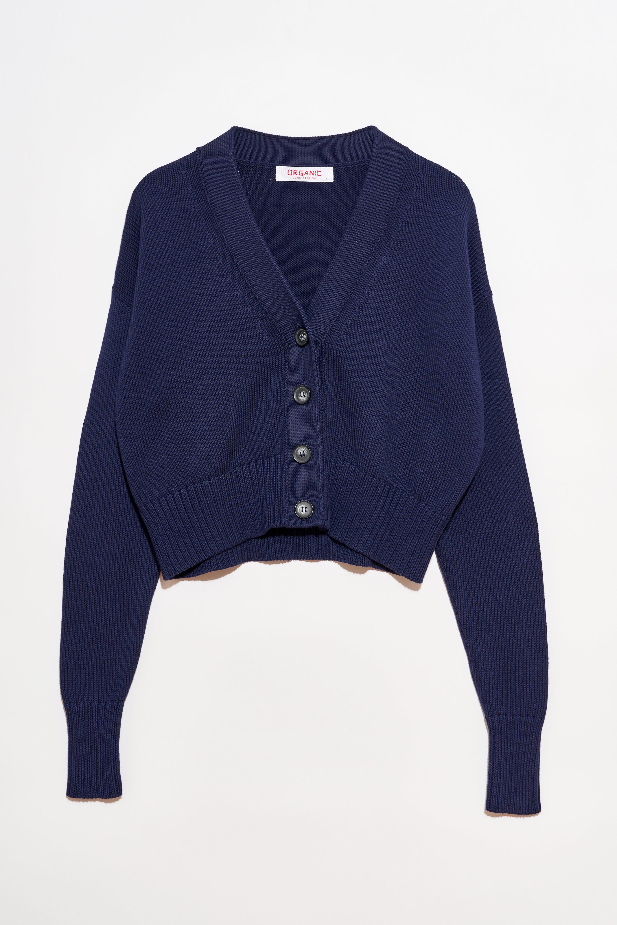 Rosie Cardigan in Italian Cotton Navy, from Organic by John Patrick