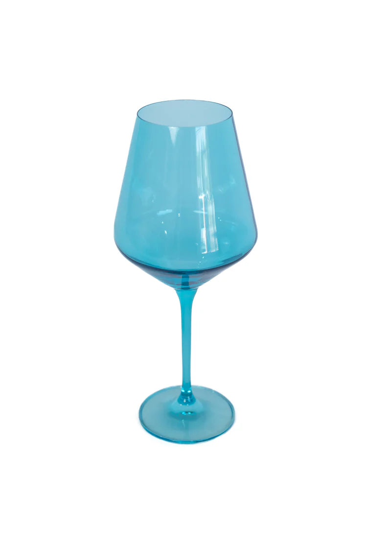 Set of 6 Steamware Wine Glasses in Ocean Blue, from Estelle