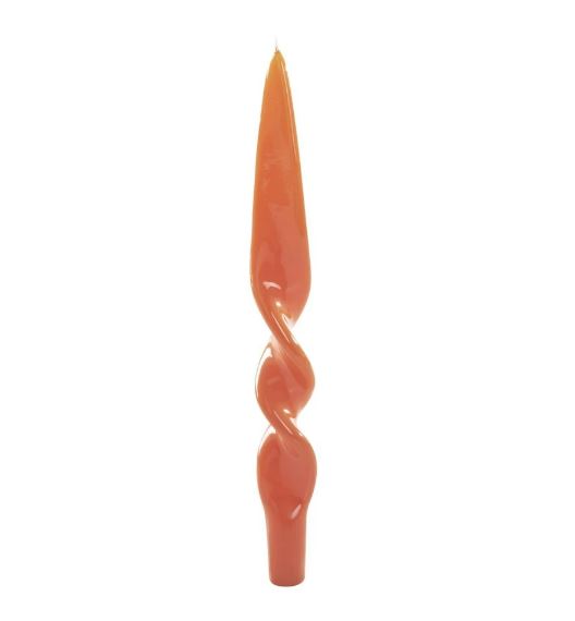 Set of 2 Spiral Candles in Ochre, from Graziani