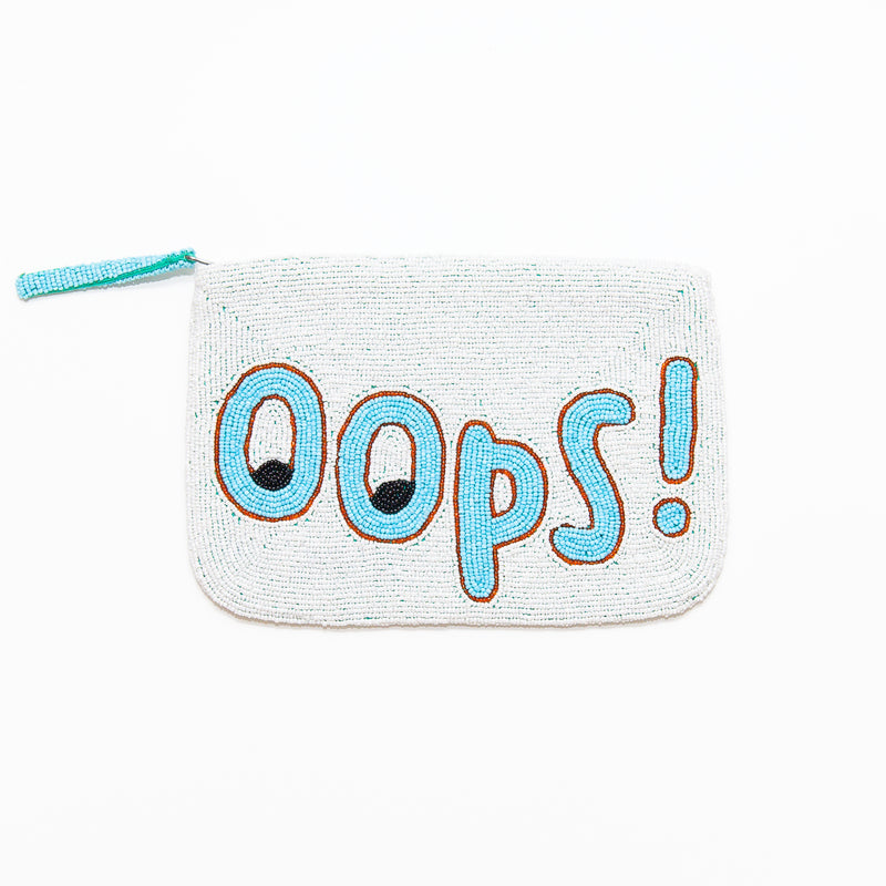 Oops Beaded Purse in White, from The Jacksons