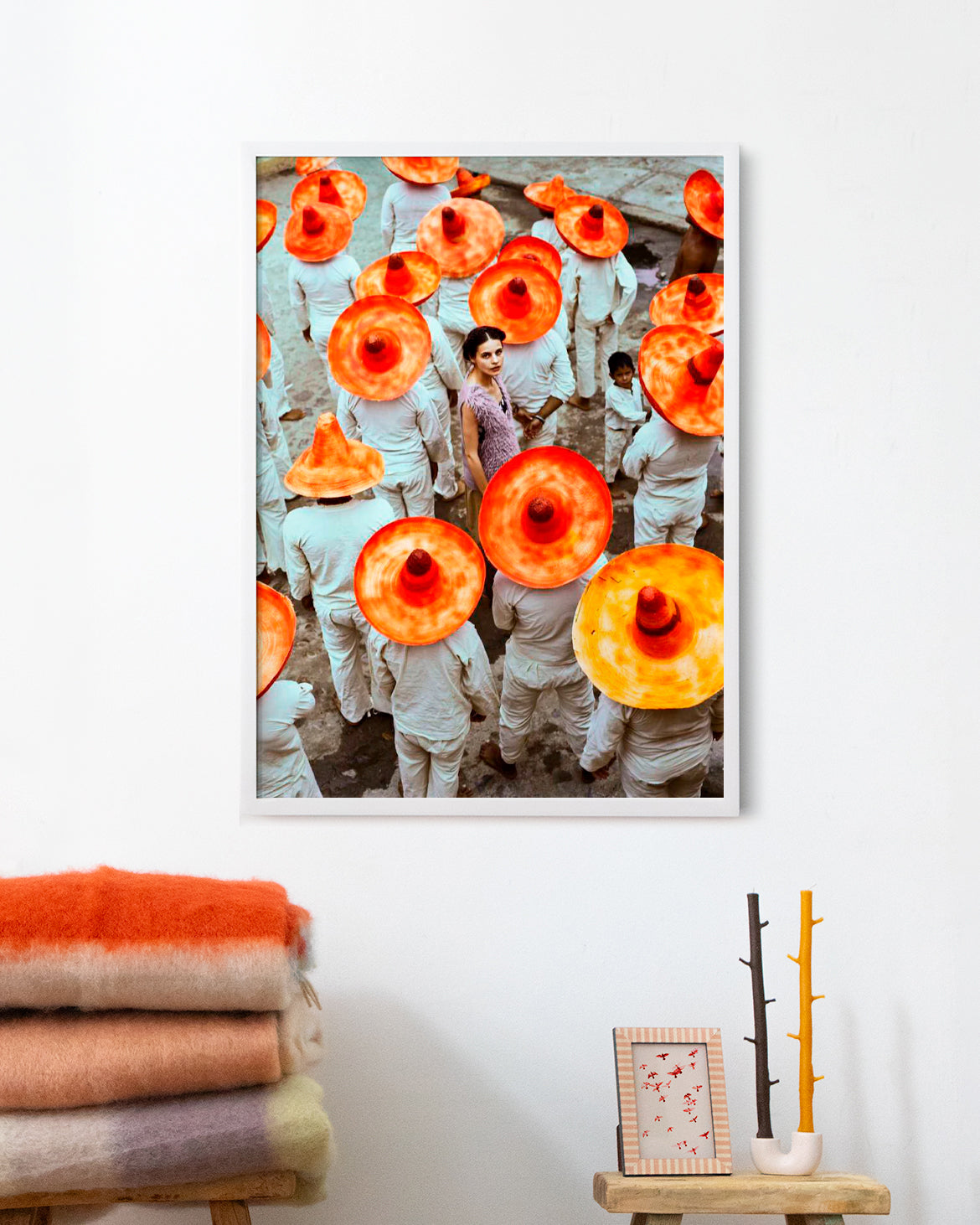 Orange Hats by Anne Menke