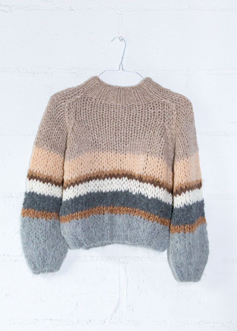 Alpaca Mix Striped Pullover, from Maiami