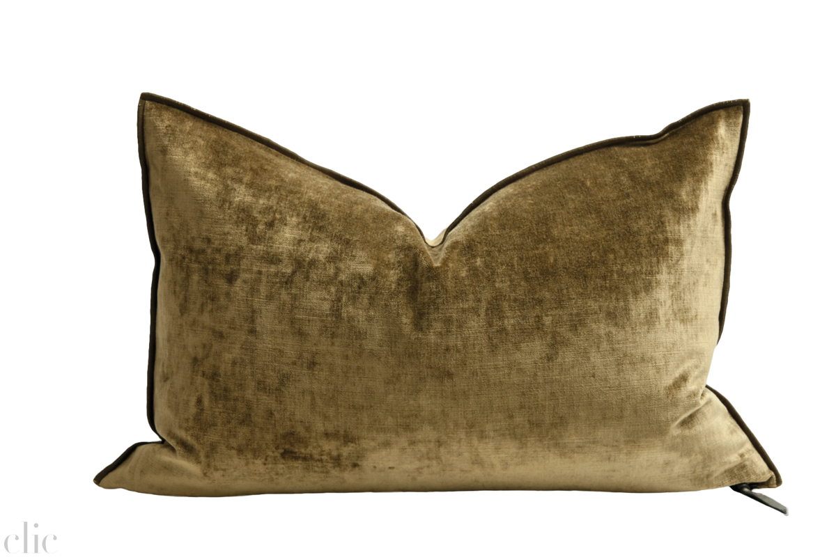 Velvet Pillow 16x24 in Bronze, from Maison De Vacances