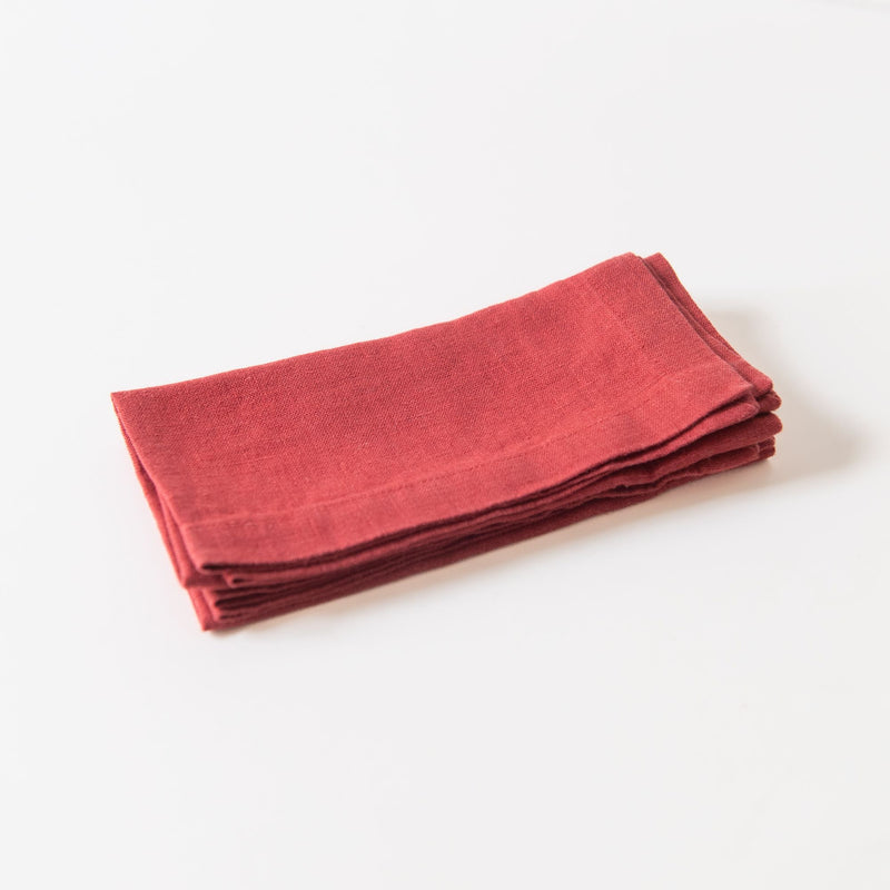 Red Pear Linen Napkins Set of 2, from Linen Tales