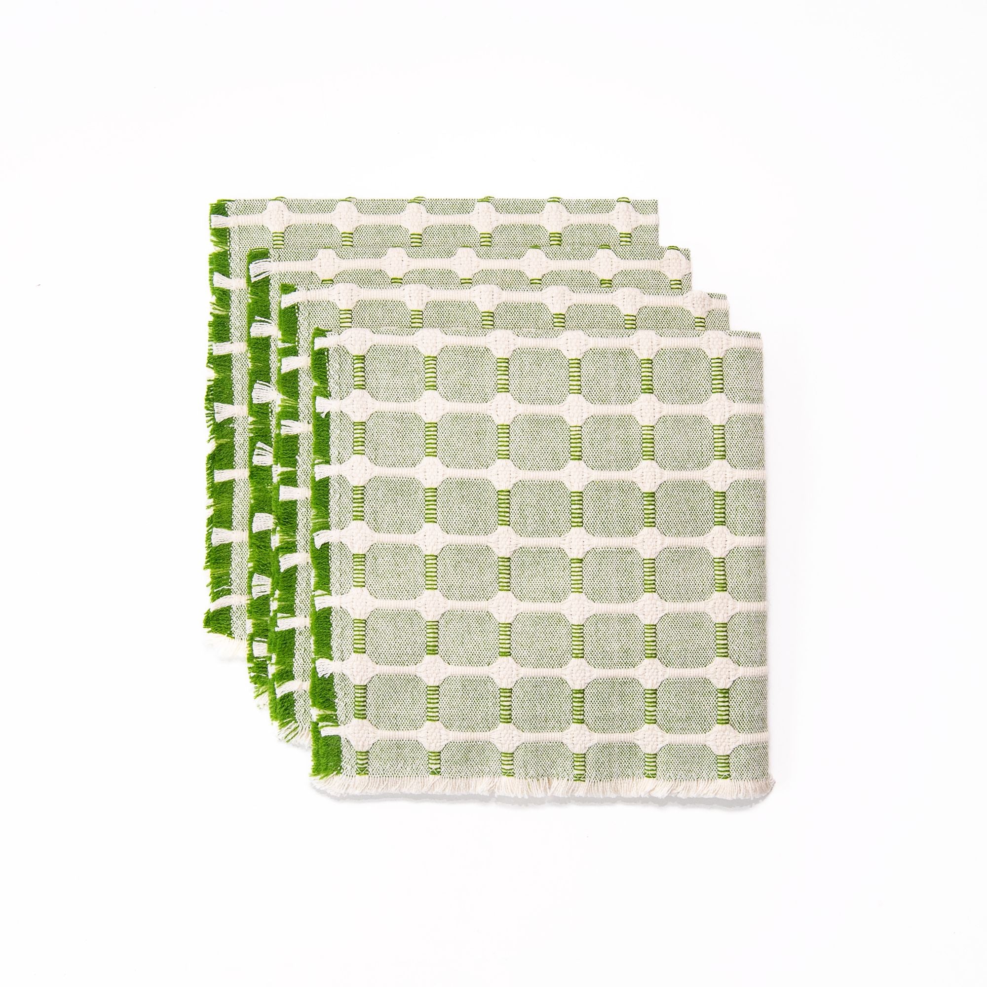 Set of 4 Hopsack Napkins in Leaf, from Dove and Donkey