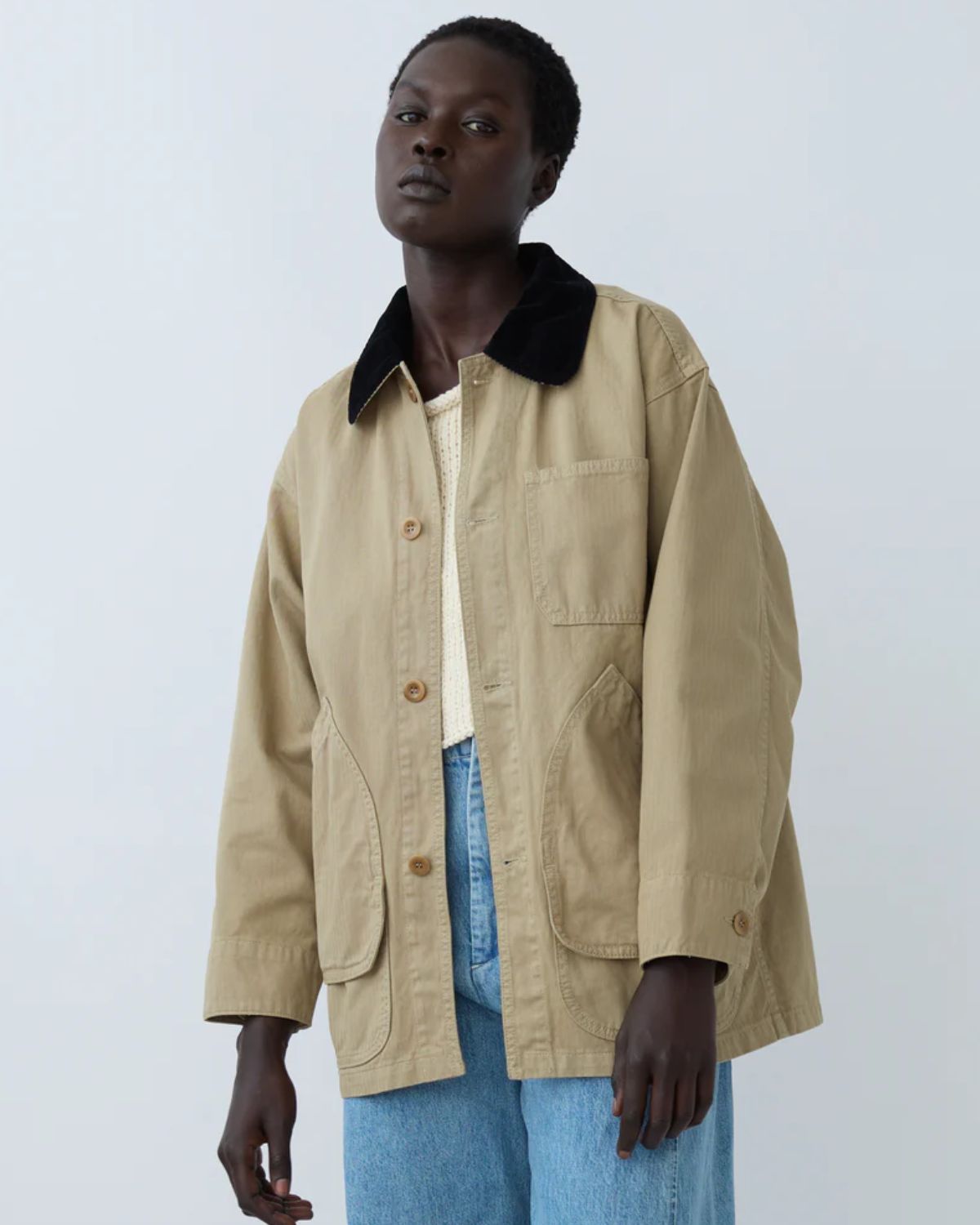 Painter Coat in Ecru, from Shaina Mote 