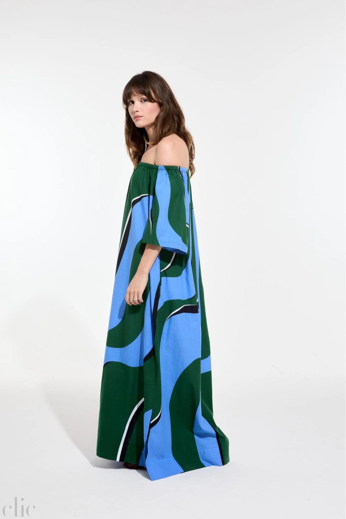 Palao Madone Dress in Teal, from Mapoesie