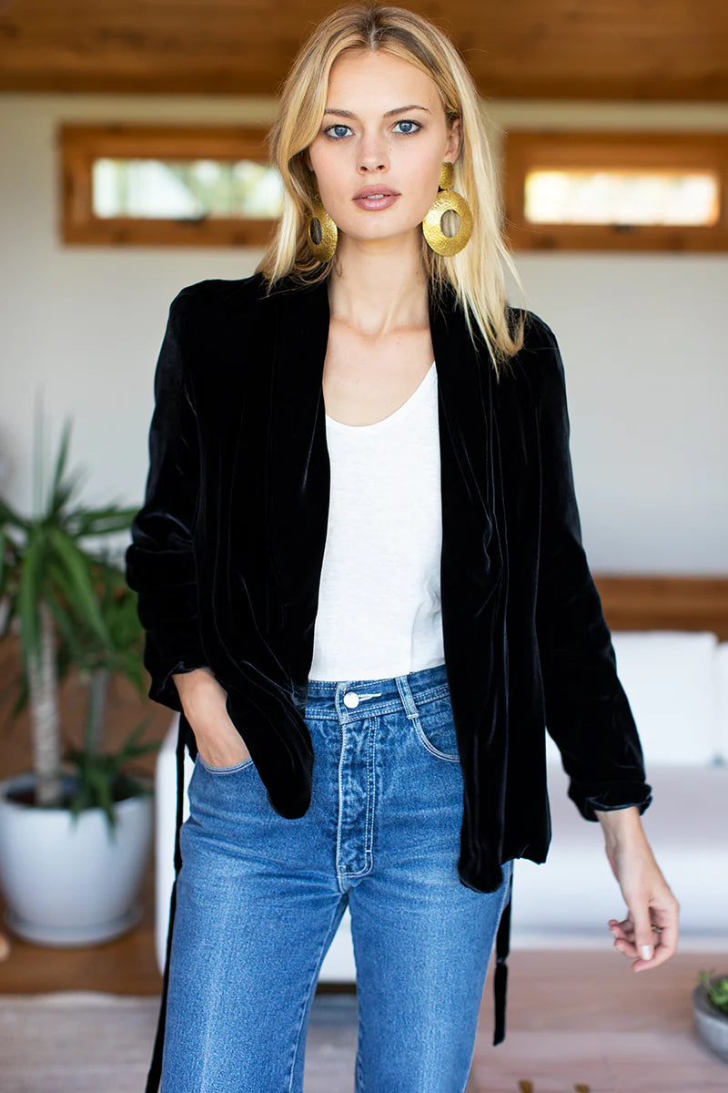 Paris Jacket in Black Silk, from Emerson Fry